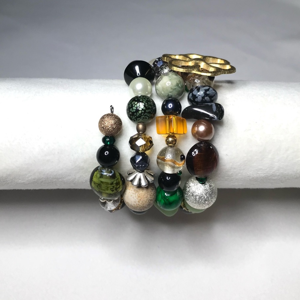 Handmade Bracelet with Vintage and Modern Elements (NB54-5H) New Without Tags - Picture 4 of 9
